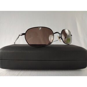 DKNY 7241S 201 Women's Sunglasses Black Metal Oval Brown Lens 53-20-140